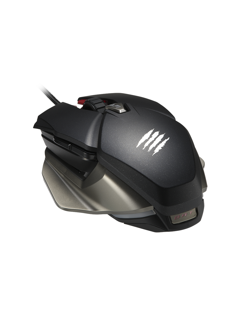 Angle. Mad Catz - Mad Catz - B.A.T. 6+ Ambidextrous Gaming Mouse with 16K DPI Sensor DAKOTA 60M Clicks - Wired - Black.