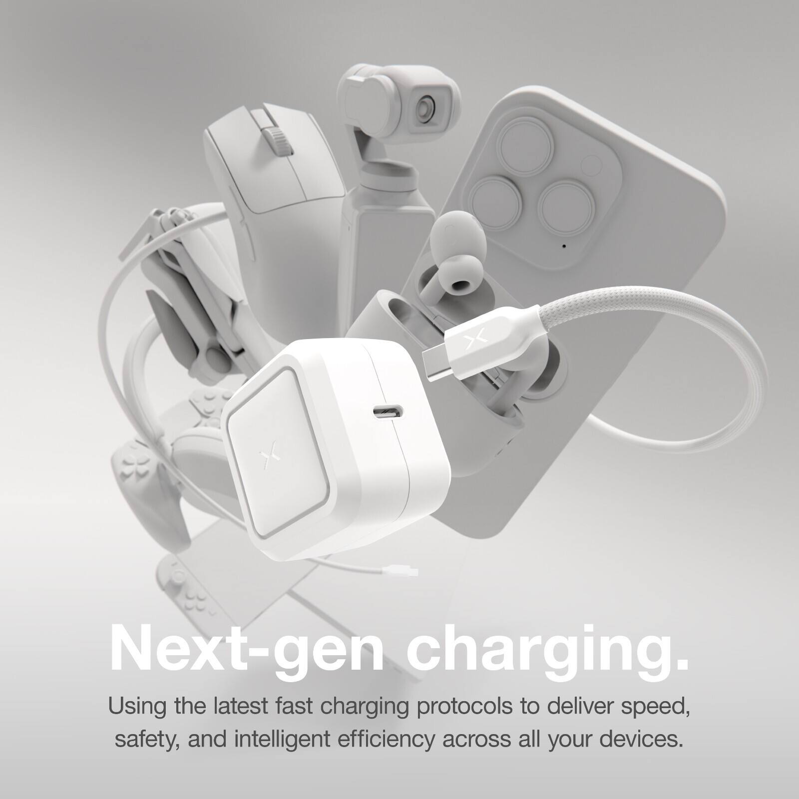 Next-gen charging.  
Using the latest fast charging protocols to deliver speed, safety, and intelligent efficiency across all your devices.