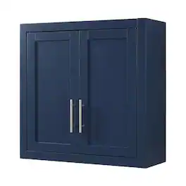 Crosley Furniture - Savannah Wall Storage Cabinet - Navy