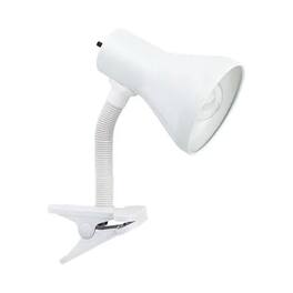 Globe Electric - 10.25" LED Goose Neck Clip Lamp with Rotary On/Off Switch - White