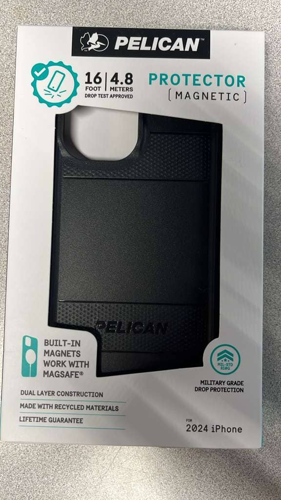 Pelican - Protector Magnetic Case For iphone 16 (iphone 2024) - Black