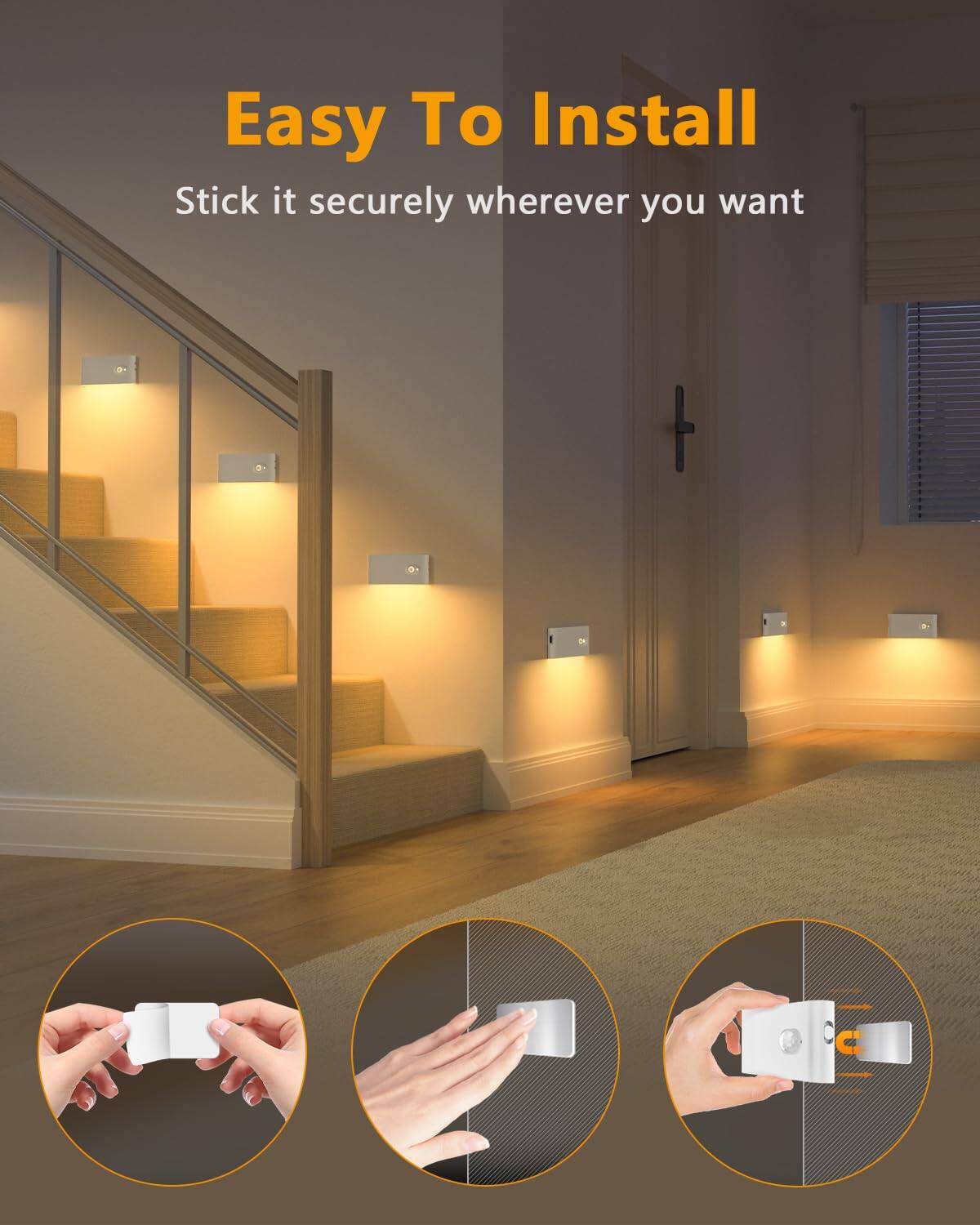 Easy To Install  
Stick it securely wherever you want