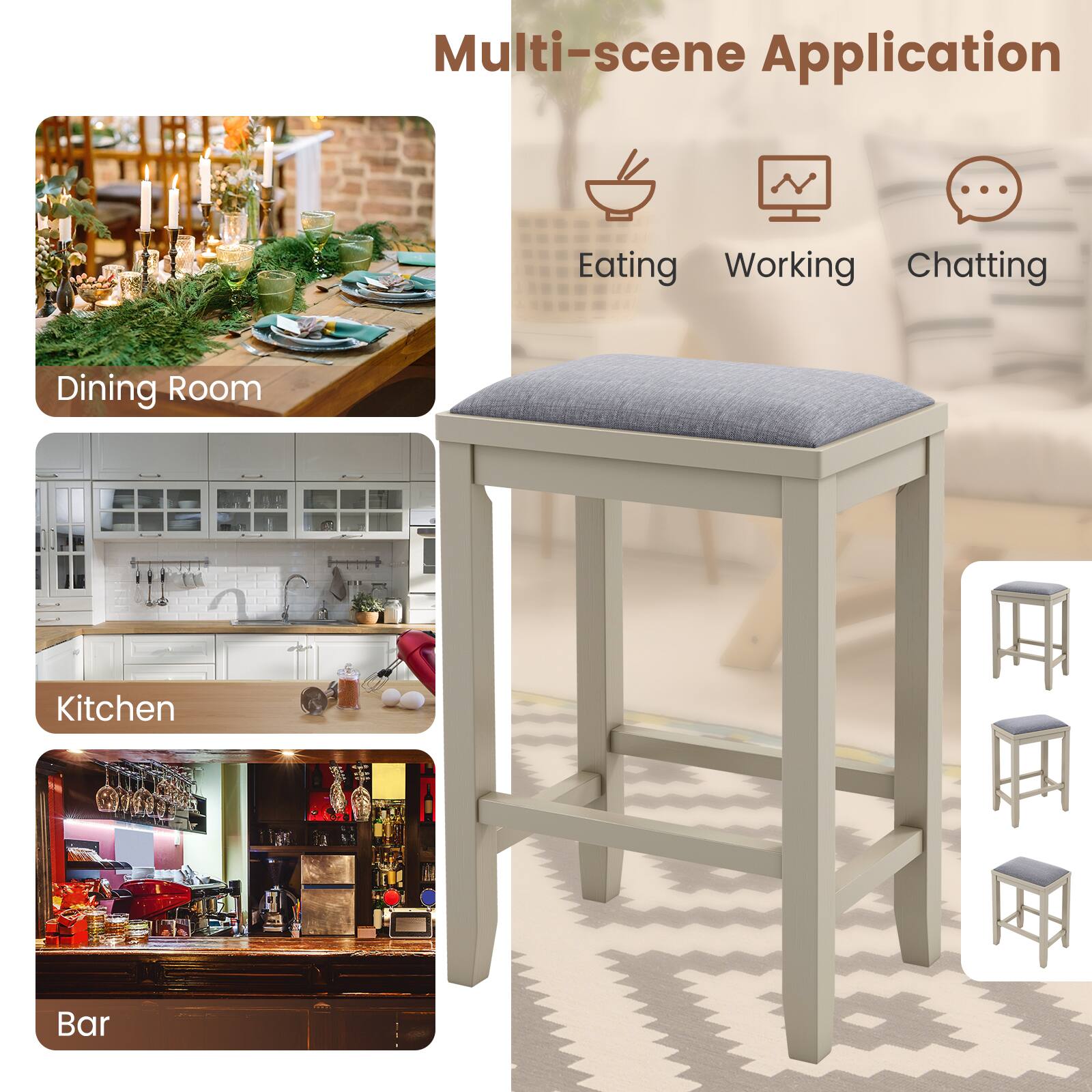 Multi-scene Application

Dining Room
Kitchen
Bar
Eating
Working
Chatting