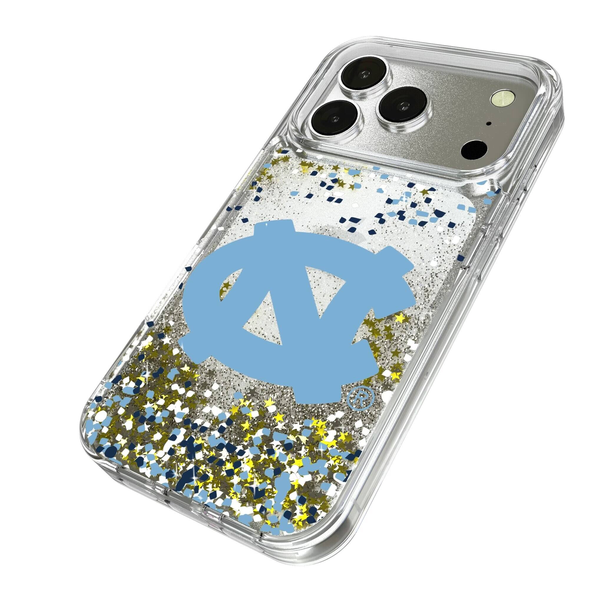 Alt View 1. Keyscaper - North Carolina Tar Heels iPhone Glitter Confetti Design Case - 14 - Multicolor.