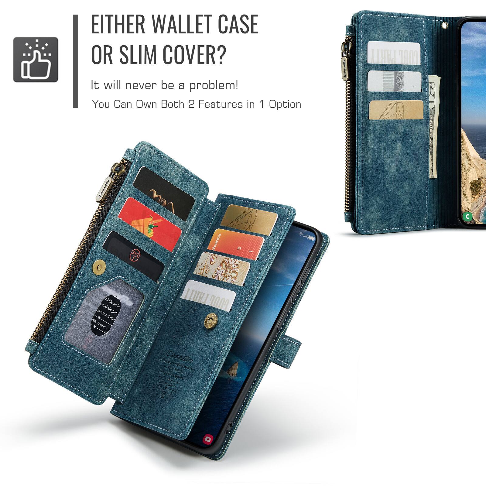 EITHER WALLET CASE OR SLIM COVER?  
It will never be a problem!  
You Can Own Both 2 Features in 1 Option