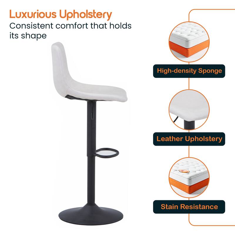 Luxurious Upholstery  
Consistent comfort that holds its shape

- High-density Sponge
- Leather Upholstery
- Stain Resistance