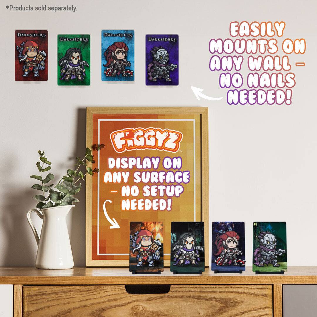 *Products sold separately.

DARKSIDERS

EASILY MOUNTS ON ANY WALL - NO NAILS NEEDED!

FIGGYZ DISPLAY ON ANY SURFACE - NO SETUP NEEDED!