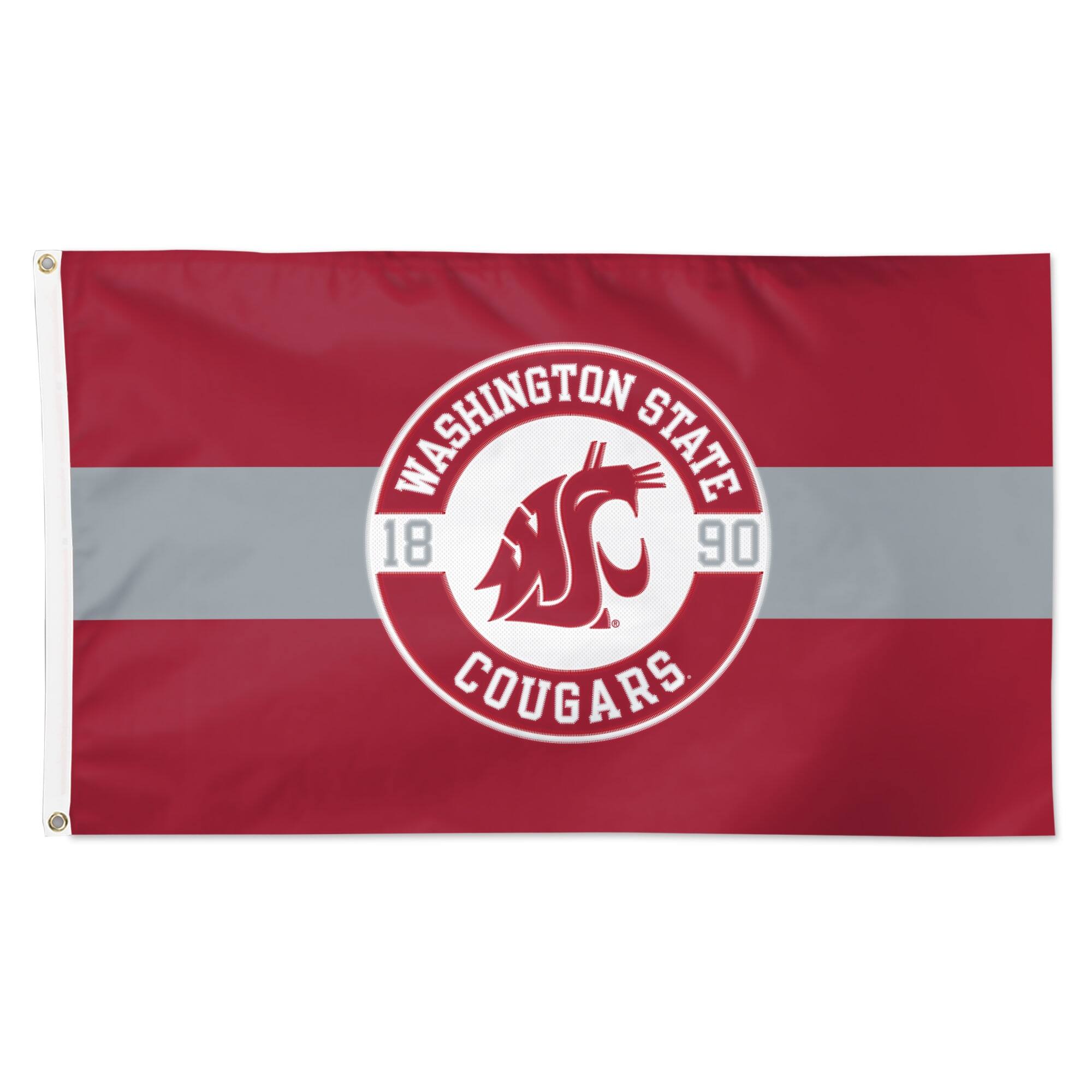 WinCraft - Washington State Cougars 3' x 5' Applique Flag - Multicolor