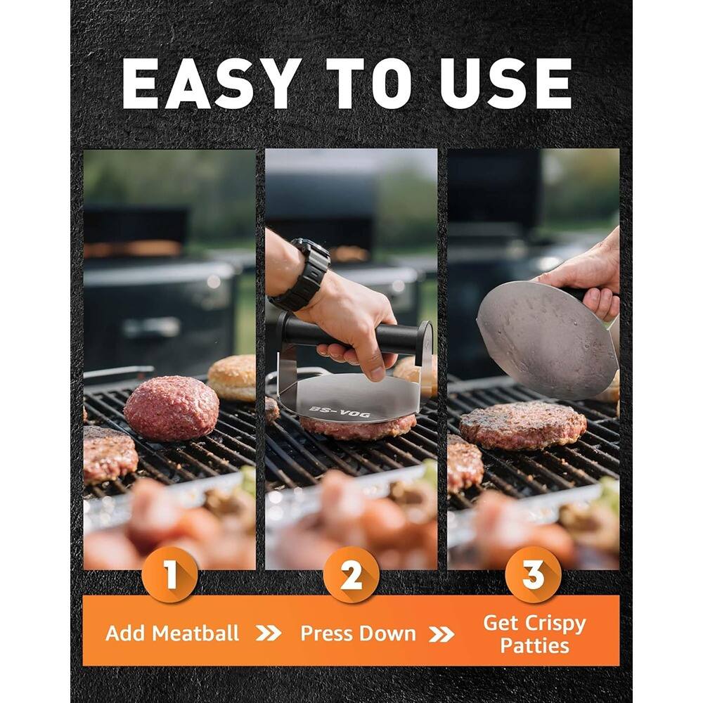 EASY TO USE

1. Add Meatball
2. Press Down
3. Get Crispy Patties