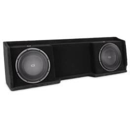 NVX - Custom Fit 800W RMS Dual 12in Sealed Loaded Down Firing Subwoofer Enclosure for 1999-2006 Chevrolet Silverado and GMC