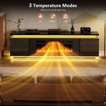 Skyzoo Electric Fireplace TV Stand for TVs up to 80 Skyzoo Electric Fireplace TV Stand for TVs up to 80