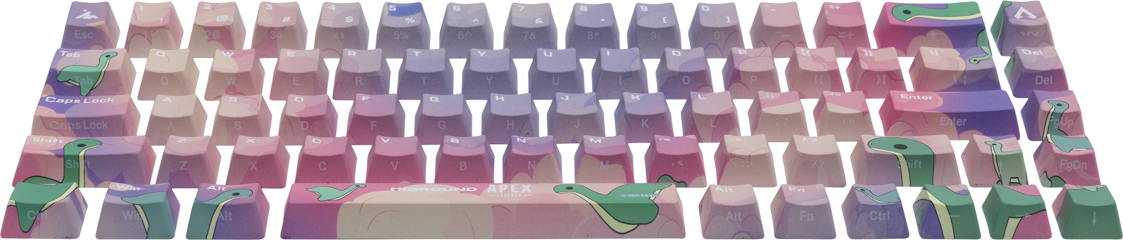 Esc, 3, 1, 2, CO, 2@, 3, #, 3, 4, S, 4S, 5, %, 5%, 6, 6, 7, &, 78, B, 8, *, 1, 9, (, O, 3, 0, 4, ~, Tab, C, W, E, R, T, Y, U, 1, O, S, E, C, 1, V, Del, Tab, CapaLook, Laok, Q, A, W, 5, E, D, R, F, T, G, Y, H, U, J, I, H, O, L, P, I, 1, Enter, K, I, Del, Caps Lock, Shift, A, 2, S, X, D, O, F, G, H, N, J, M, K, L, Enter, gUp, Sh, Z, X, C, V, N, M, /, ift, PgDn, Wn, Alt, Alt, Fn, Ctrl.