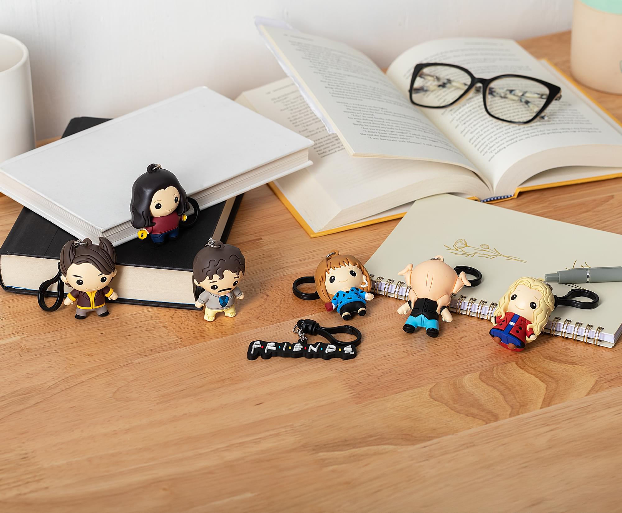 Alt View 2. Monogram - Friends 3D Foam Figural Bag Clip 7-Piece Collector’s Set - Multi-Colored.
