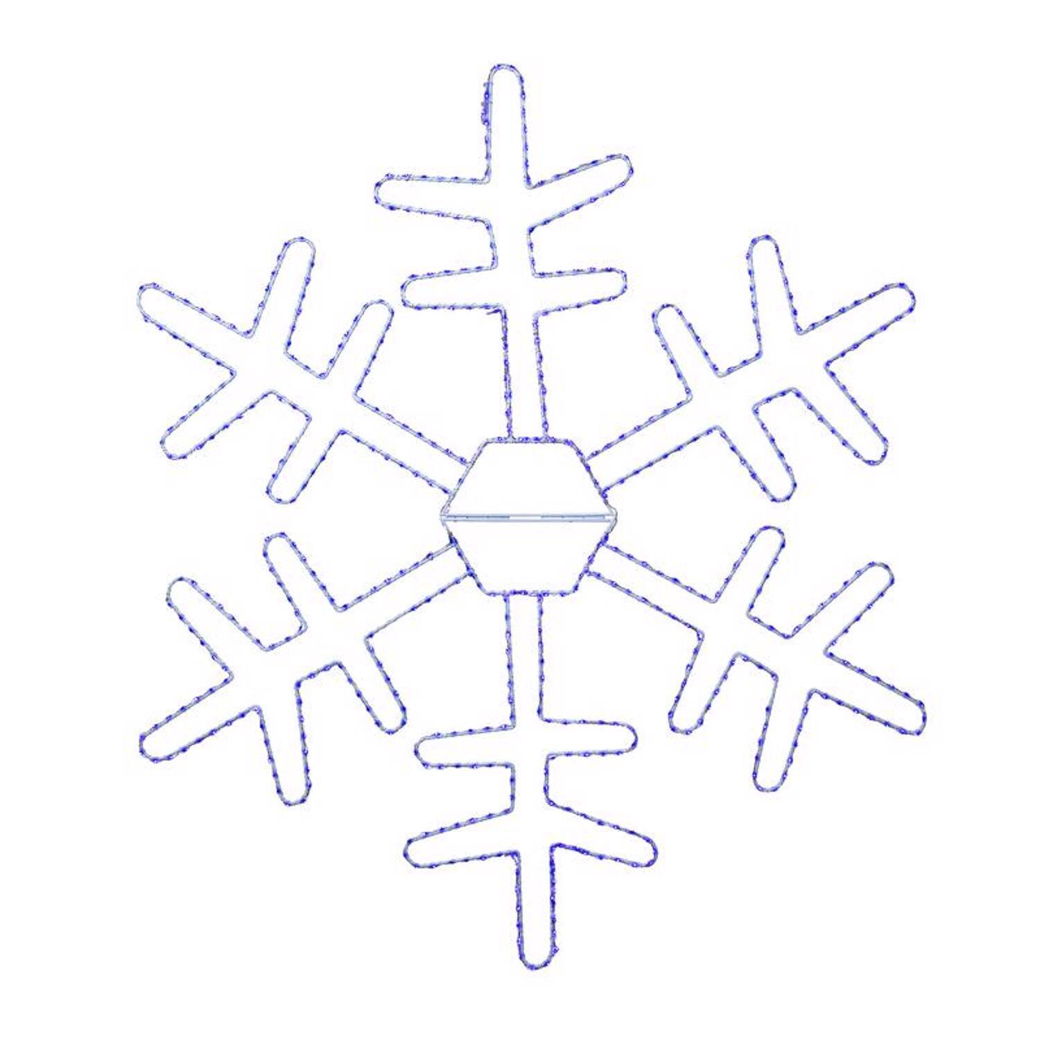 Celebrations - LED Snowflake 36 in. Hanging Decor - Blue