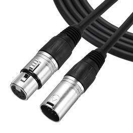 Unique Bargains - 7 Pin XLR Male to Female Adapter Microphone Cable for Stage Studio - Black