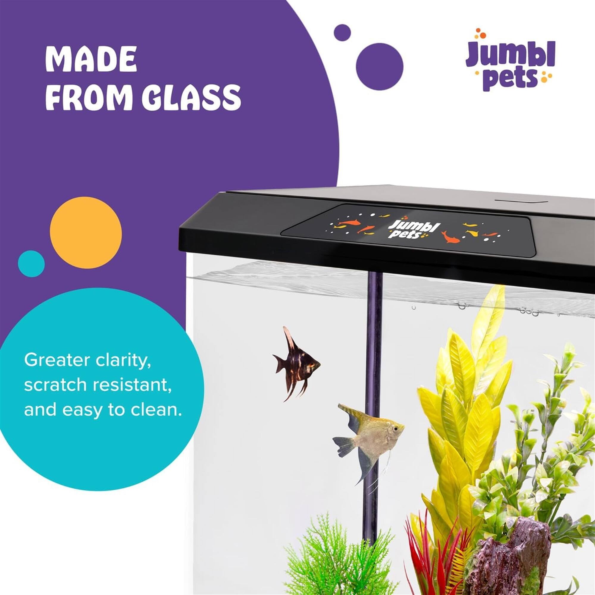 MADE FROM GLASS

Greater clarity, scratch resistant, and easy to clean.

Jumbl pets