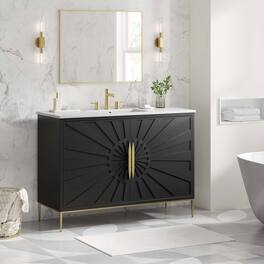 Awaken Bathroom Vanity Basin Included by Modway - White Black