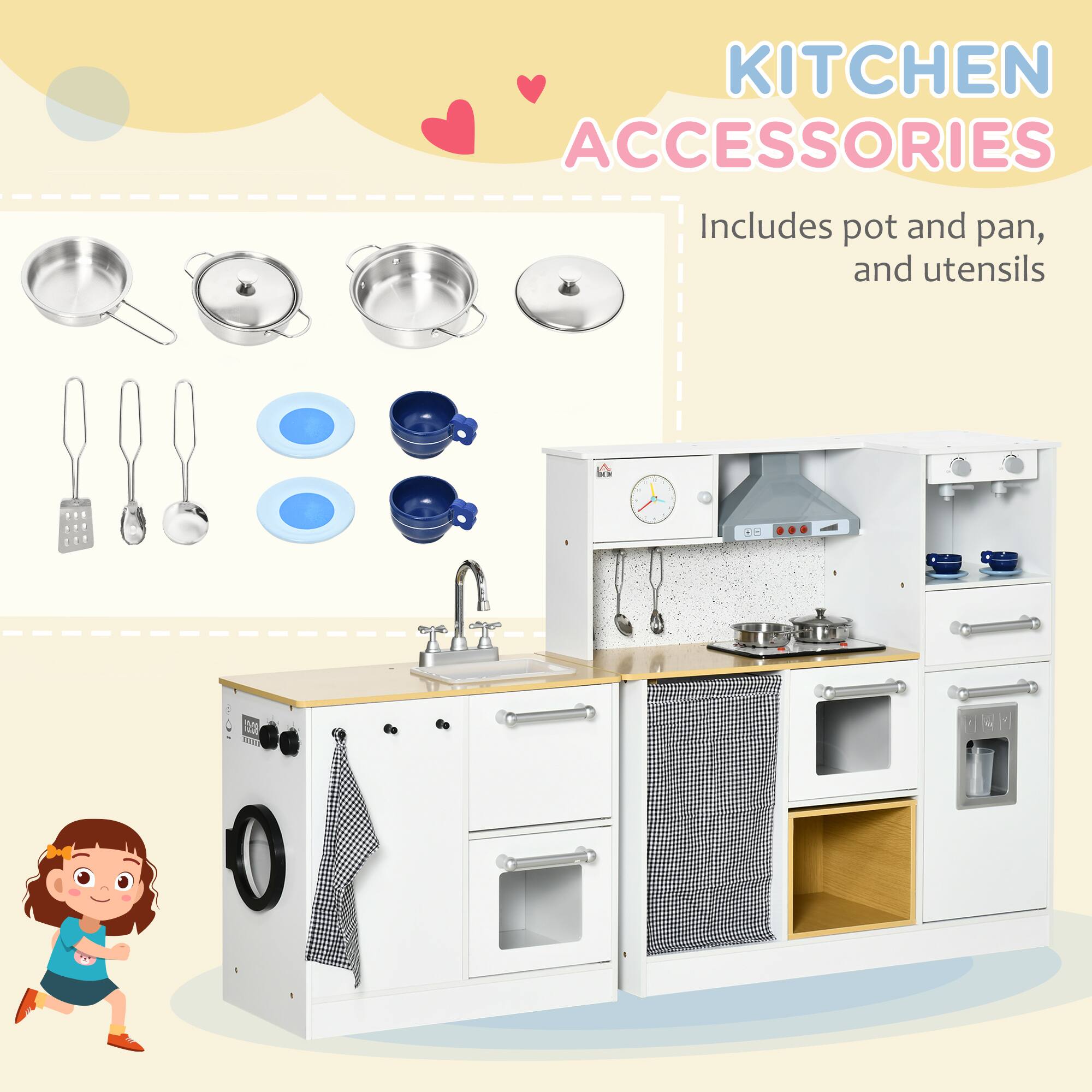 KITCHEN ACCESSORIES  
Includes pot and pan, and utensils