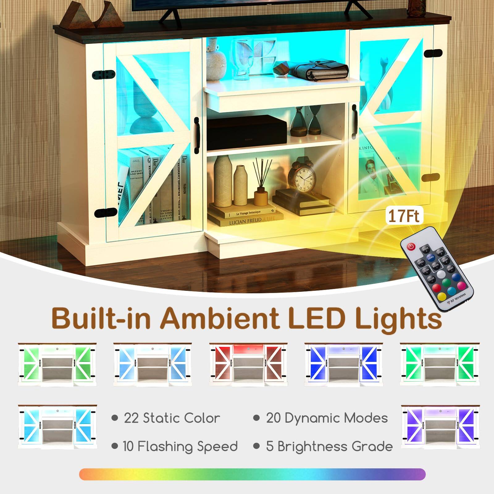 Built-in Ambient LED Lights

- 22 Static Color
- 20 Dynamic Modes
- 10 Flashing Speed
- 5 Brightness Grade