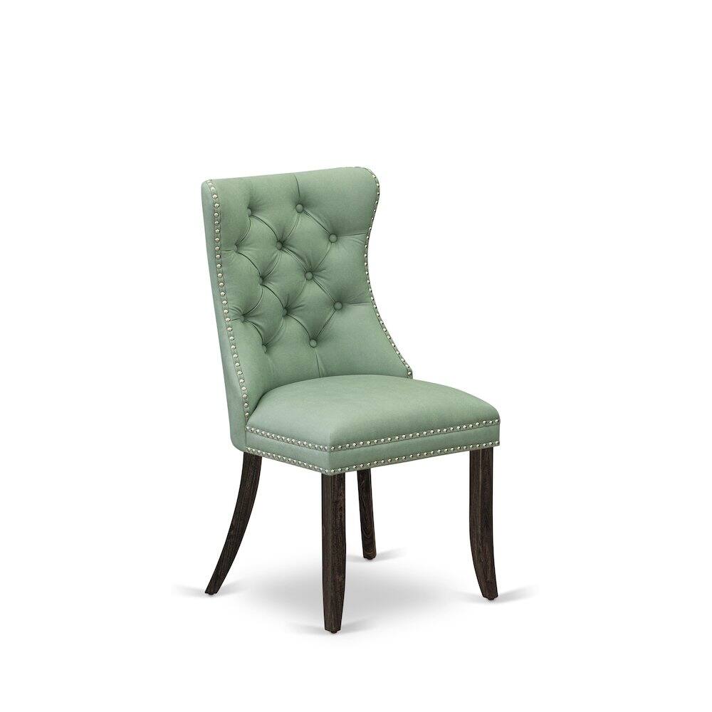 Back. East West Furniture - Parsons Dining Chairs - Brown.