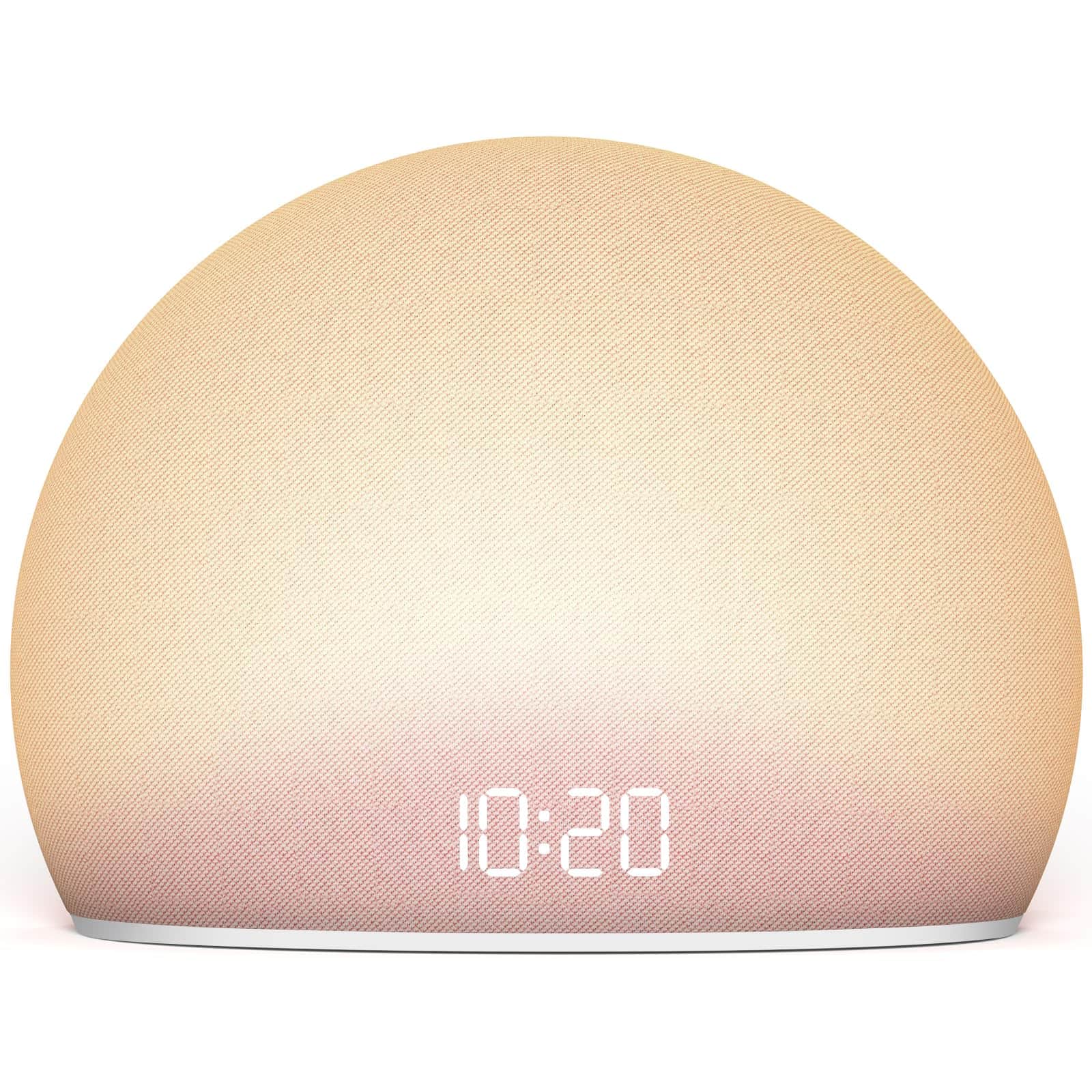 Dazzed Corner - Sunrise Alarm Clock with White Noise, Natural Wake-Up Light - Pink