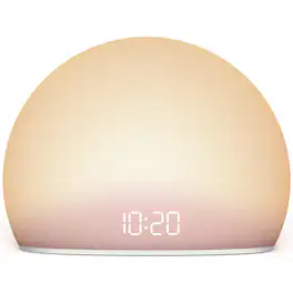 Dazzed Corner - Sunrise Alarm Clock with White Noise, Natural Wake-Up Light - Pink