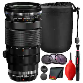 OM System - M.Zuiko 40-150mm f/2.8 PRO Micro Four Thirds Lens Bundle - Black