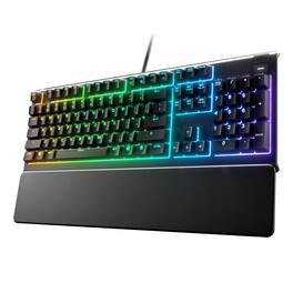 PO3TICJUNKI3 - Usb Apex 5 Hybrid Mechanical Gaming - Per-key Rgb Illumination Aircraft Grade Aluminum Alloy Frame Oled Sma - Black