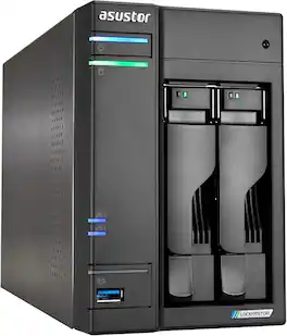 Asustor - Lockerstor 2 Gen2 AS6702T 2 Bay NAS, Quad-Core 2.0GHz CPU Network Attached Storage (Diskless)