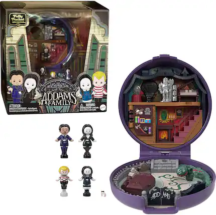 Polly Pocket Collector
The Addams Family
ATTENTION: DANGER 'ÉTOUFFEMENT' - Pequeños elementos. No conviene para niños menores de 3 años.
WARNING: CHOKING HAZARD - Small parts. Not for children under 3 years.