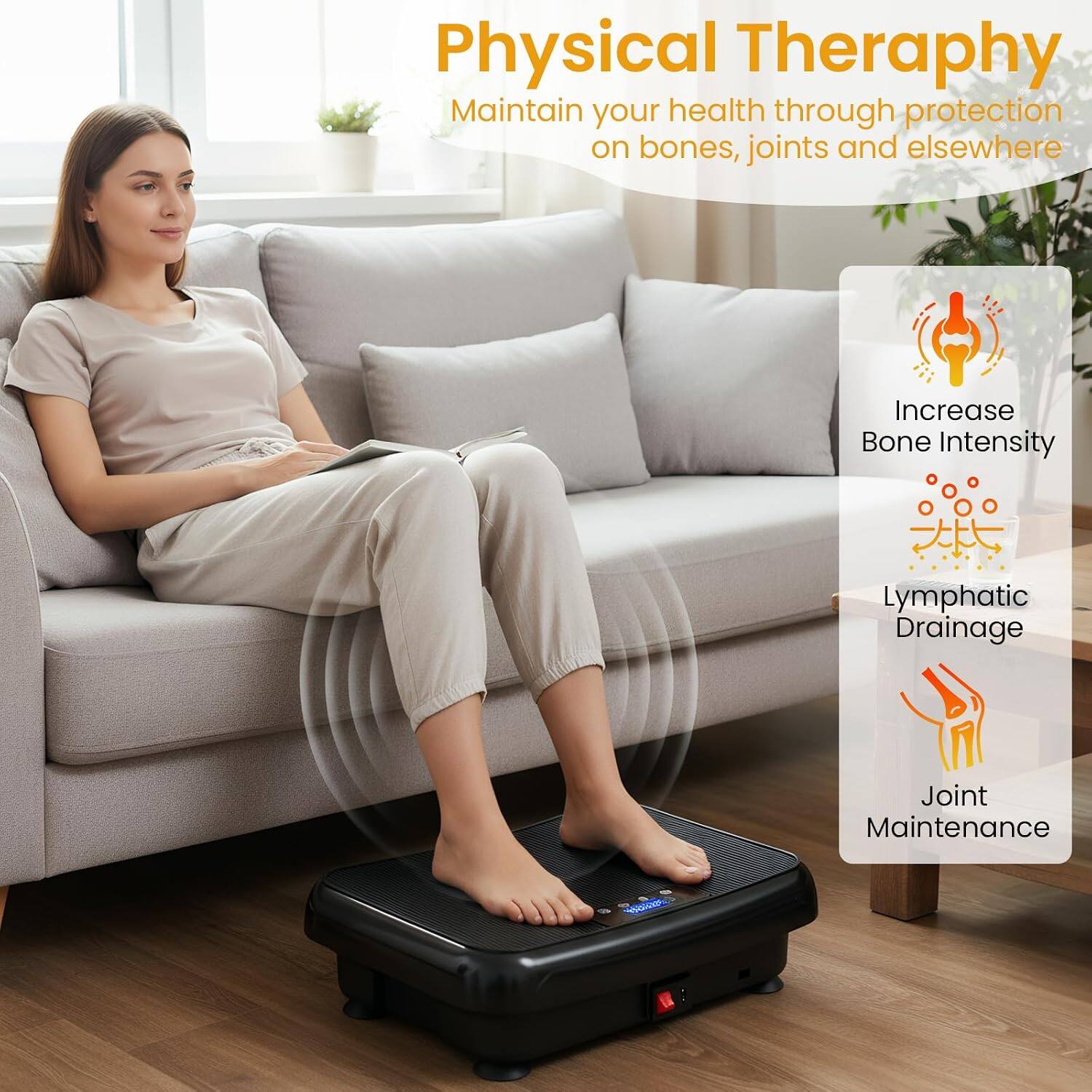 Physical Therapy  
Maintain your health through protection on bones, joints and elsewhere  

Increase Bone Intensity  
Lymphatic Drainage  
Joint Maintenance