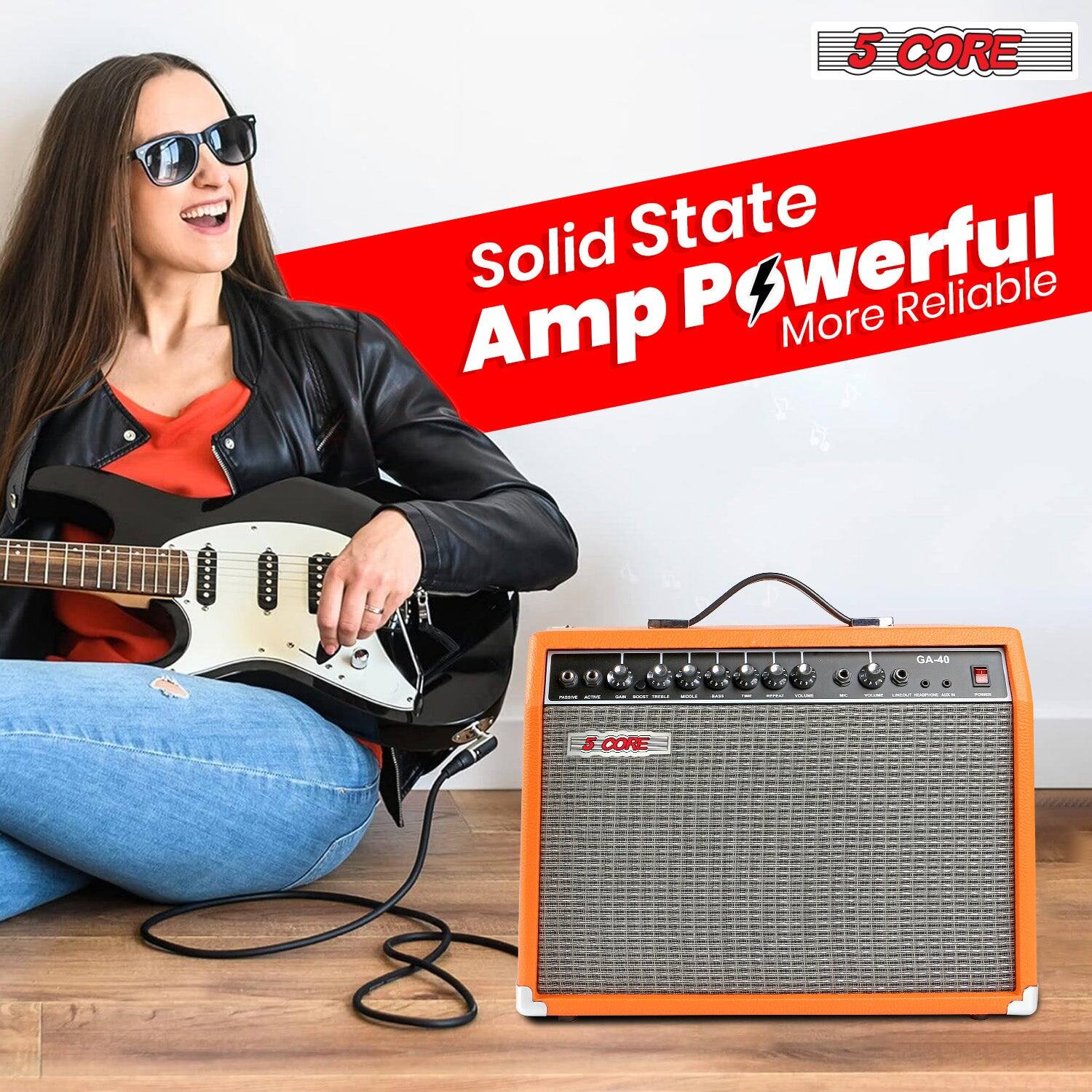 5 CORE Guitar Amp 40W Electric Bass Acoustic Portable Amplifier