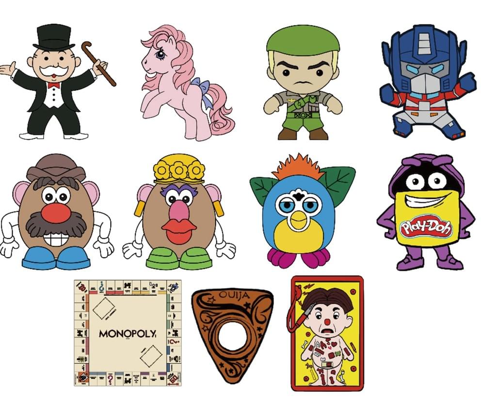 Sure, here is the corrected and grouped text from the image:

- AOX Play-Doh
- MONOPOLY
- OUIJA