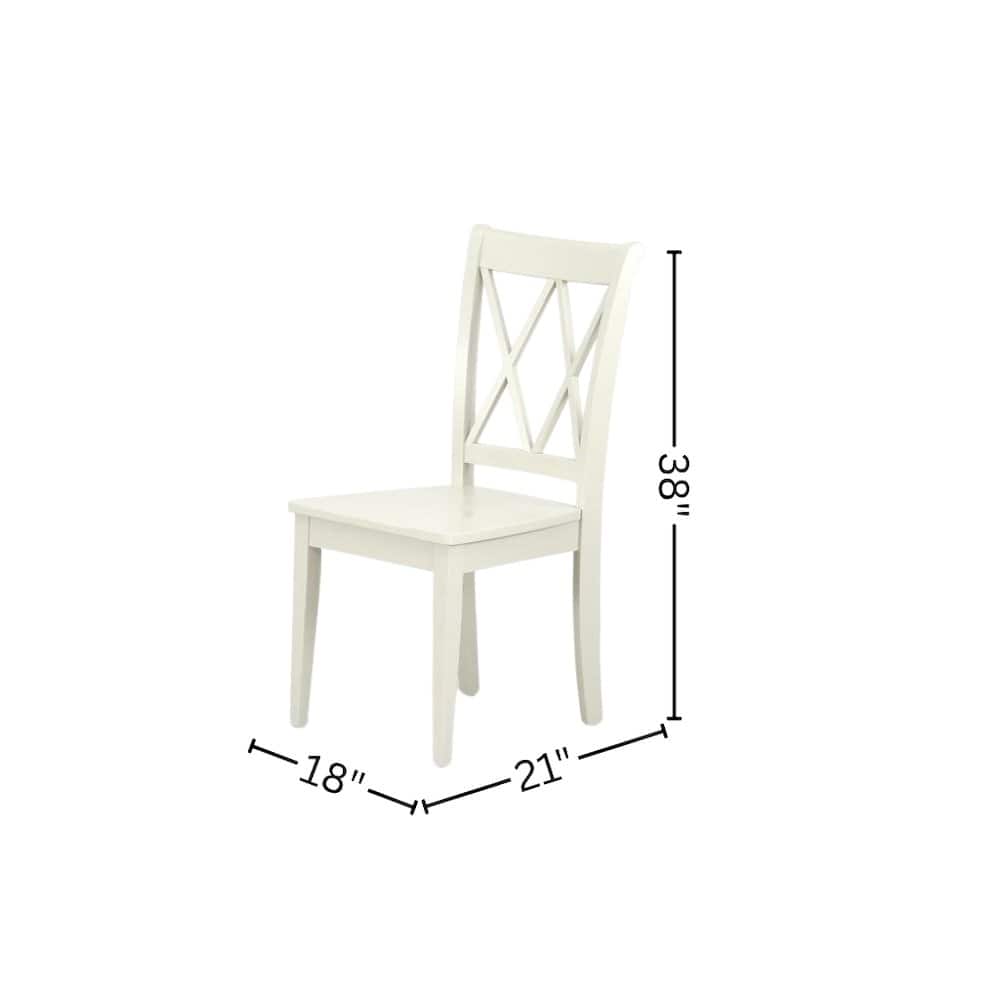 FurniFact - Linen White Dining Chair - Brown