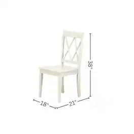 FurniFact - Linen White Dining Chair - Brown