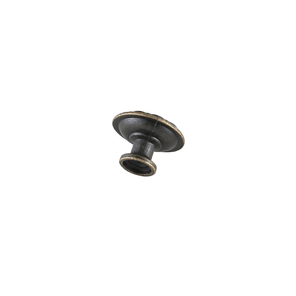 Left. Elegant Decor - Corio 1.1" Diameter Antique Bronze Mushroom Knob Multipack (Set of 10) - Antique Bronze.