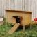 Alt View 3. FODINGHILL - Insulated Outdoor Cat House for Multiple Pets, Weatherproof Wood Shelter with Foldable Ladder & Acrylic Window, Brown.