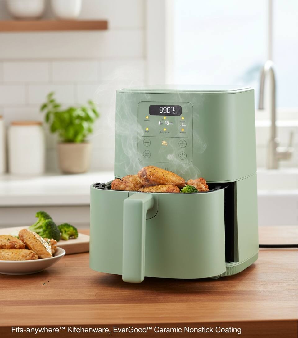 390°F  
15 min  
Fits-anywhere™ Kitchenware, EverGood™ Ceramic Nonstick Coating