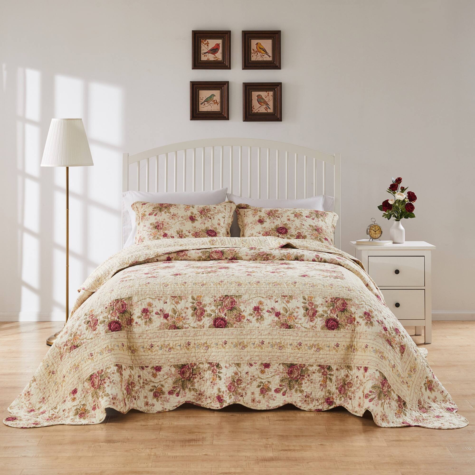Alt View 3. Greenland Home Fashions - Greenland Home Antique Rose Bedspread Set - 3-Piece - King/Cal King 120x118", Mulitcolor - multi.