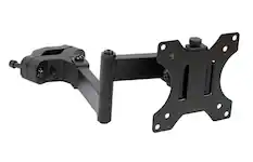 Front. Mount-It! - Full Motion VESA Pole/Truss Mount for TVs & Monitors up to 32” with Tilt & Swivel, Black - Black.