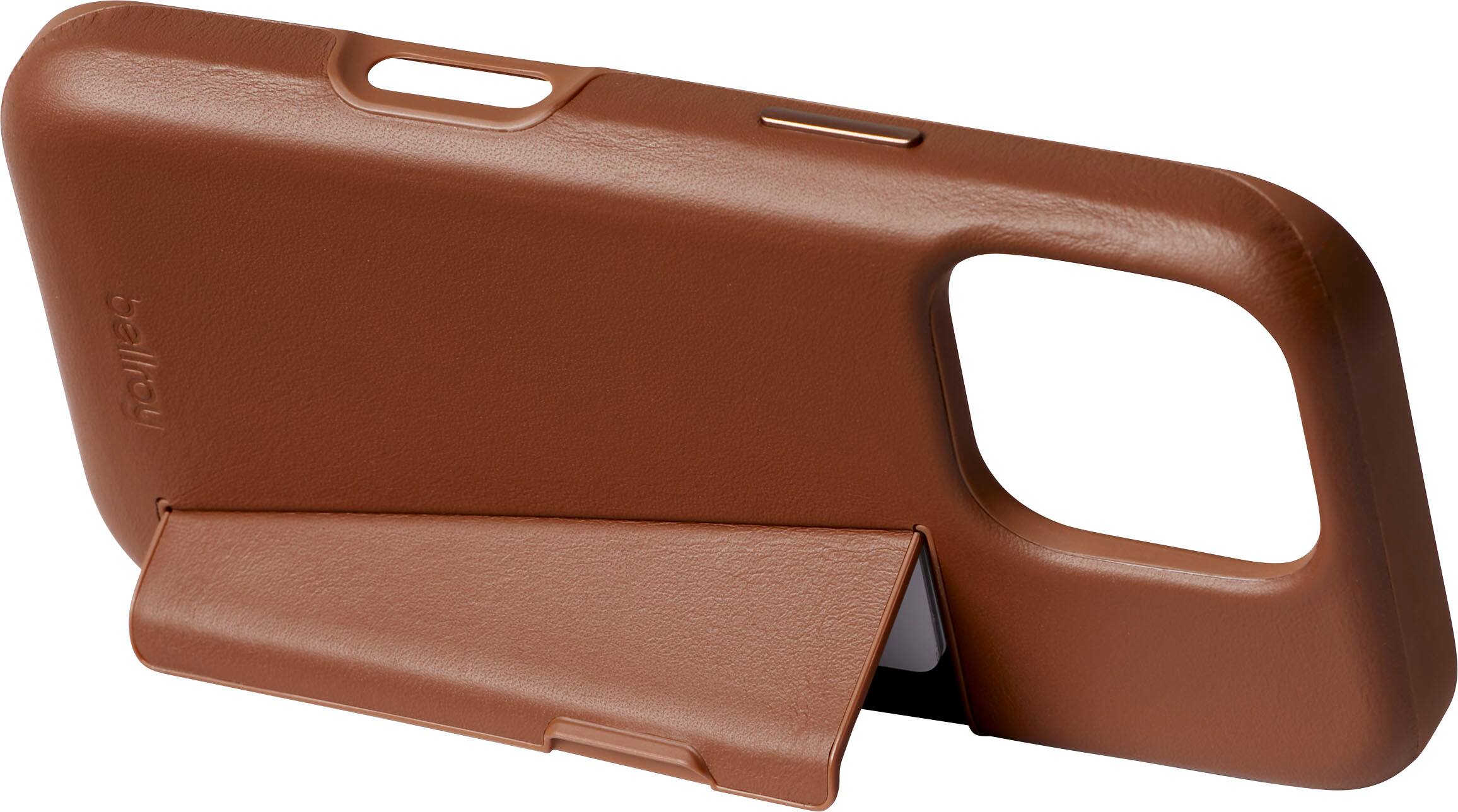 Alt View Zoom 2. Bellroy - iPhone 16 Pro 3-card Leather Case - Sienna.