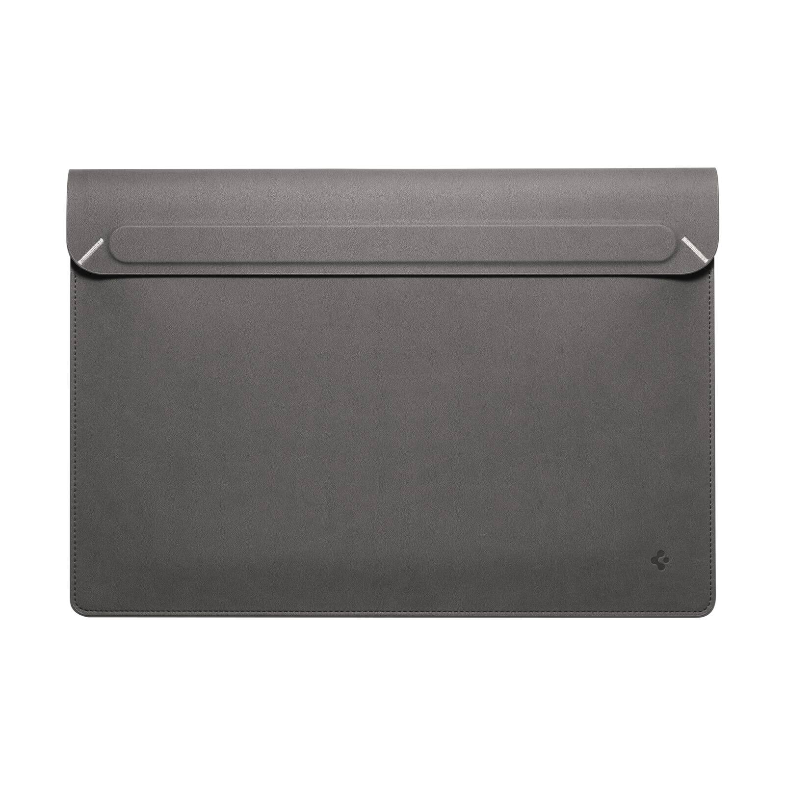 Angle. Spigen - Spigen Valentinus S Protective Laptop Sleeve for 14-inch Laptop - City Gray.