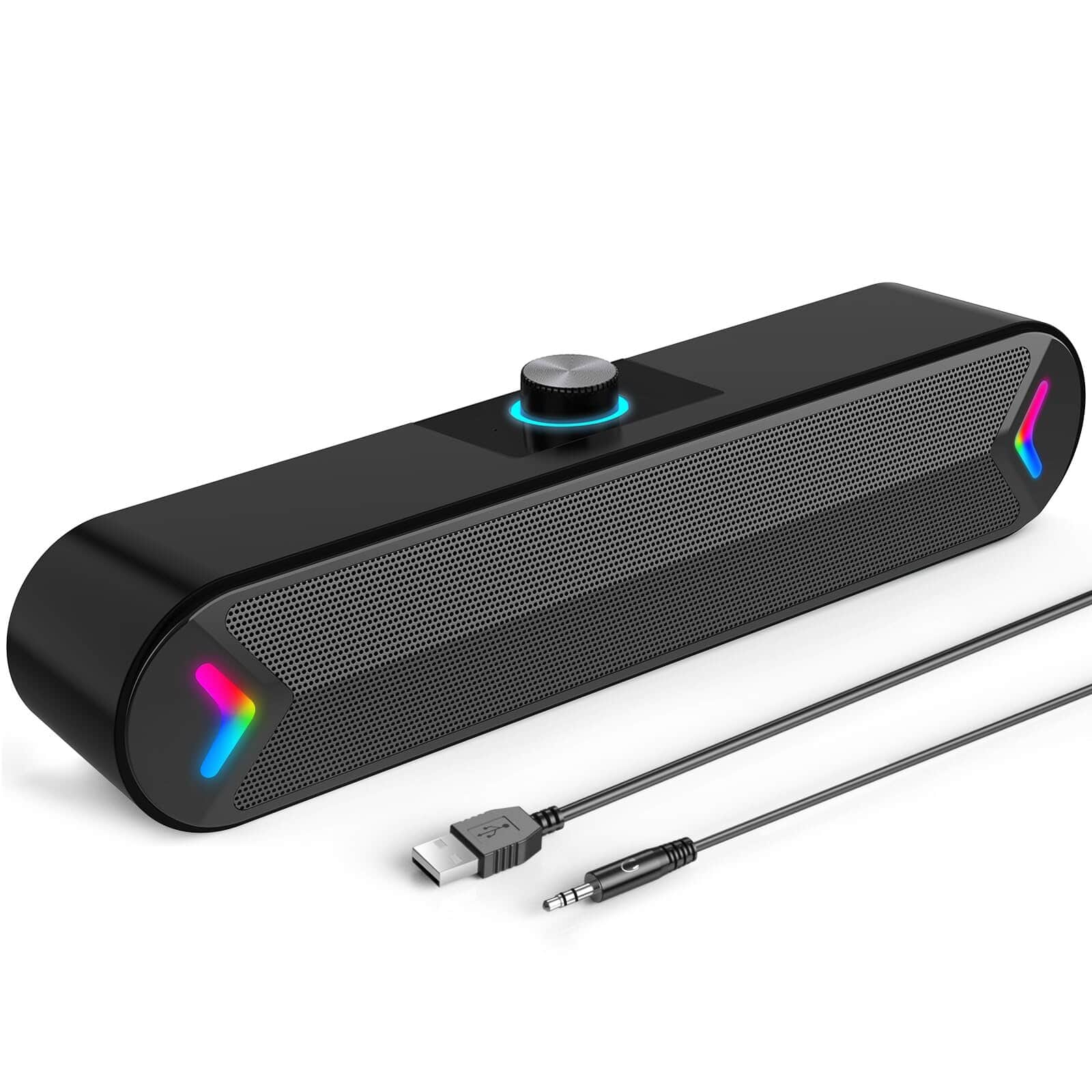 Dazzed Corner - Computer Speakers for PC Desktop,Plug-n-Play - Black