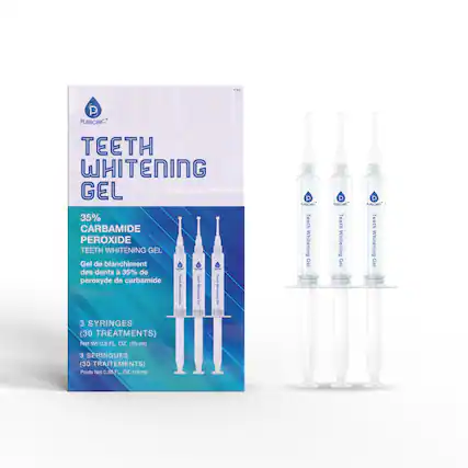 PURSONIC
TEETH WHITENING GEL
35% CARBAMIDE PEROXIDE
TEETH WHITENING GEL
Gel de blanchiment des dents à 35% de peroxyde de carbamide
3 SYRINGES (30 TREATMENTS)
Net Wt 0.5 FL. OZ (15 ml)
3 SERINGUES (30 TRAITEMENTS)
Poids Net 0.50 FL OZ (15 ml)