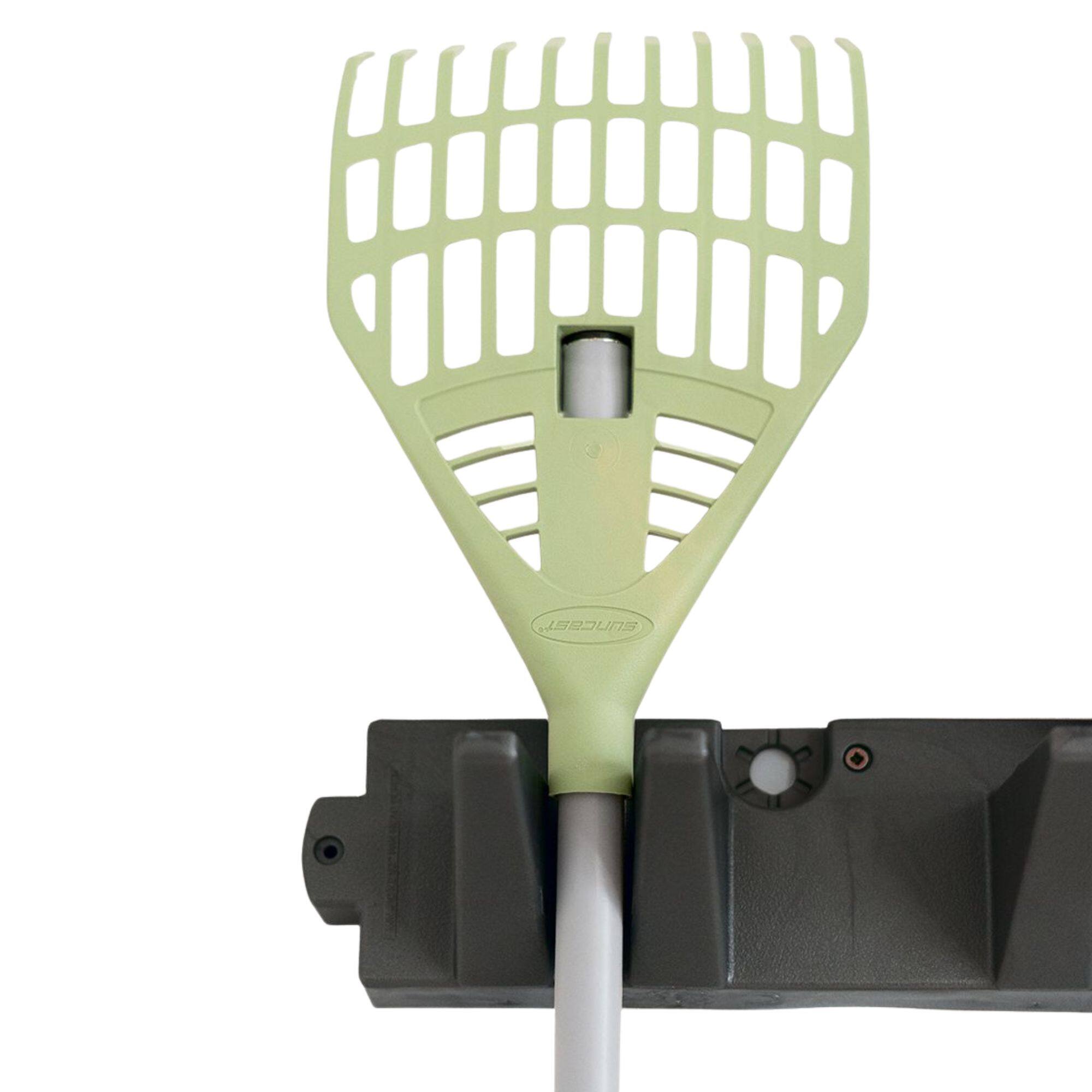 Alt View 5. Suncast - Suncast Long Handle Garage Wall Tool Organizer, Resin Storage Hanger Rack, Black - Black.