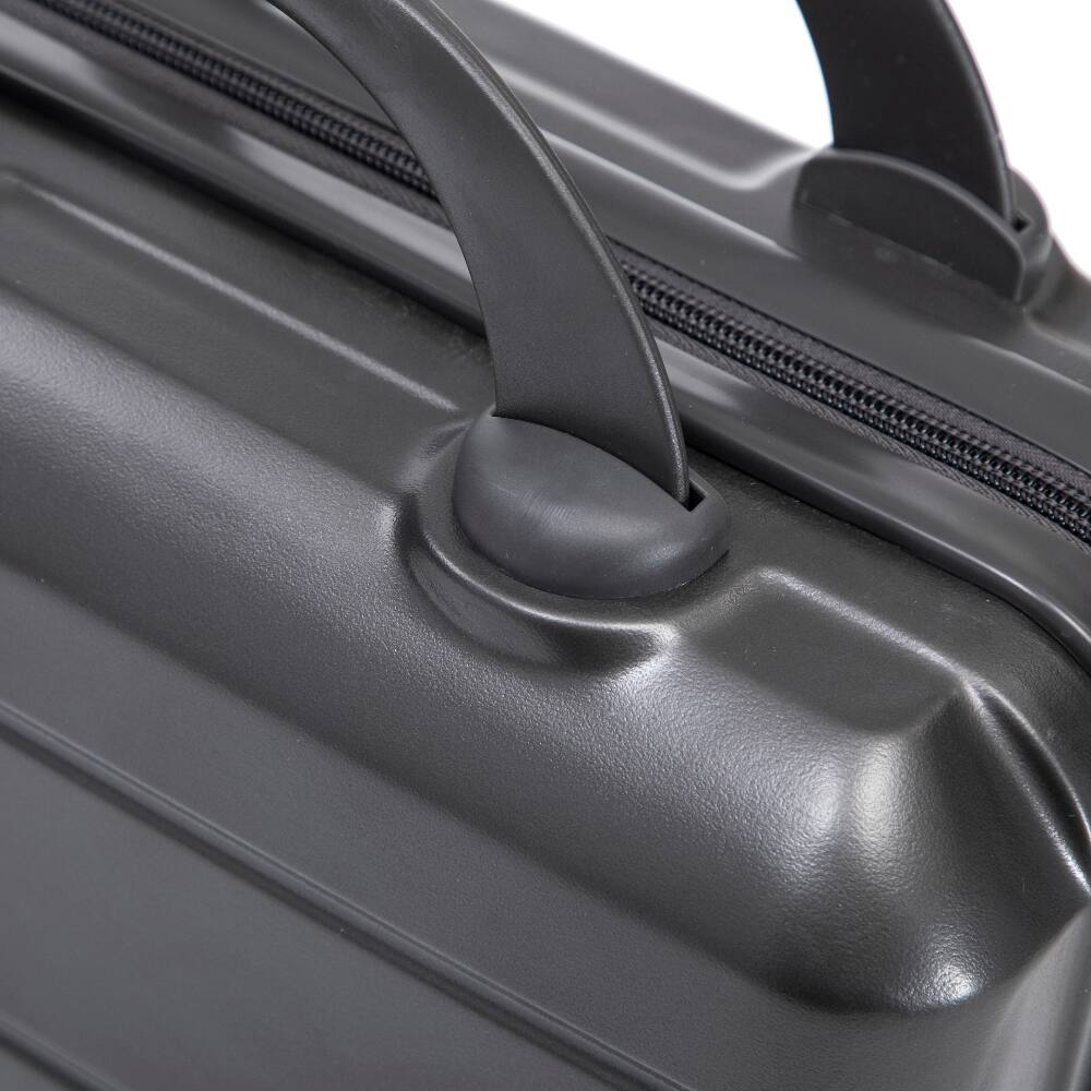Alt View 1. Ropilly - Ropilly 2 Piece Luggage Set 20 Inch Carry On Suitcase with 14 Inch Cosmetic Case, ABS Hard Shell, Dark Gray - Dark Gray.