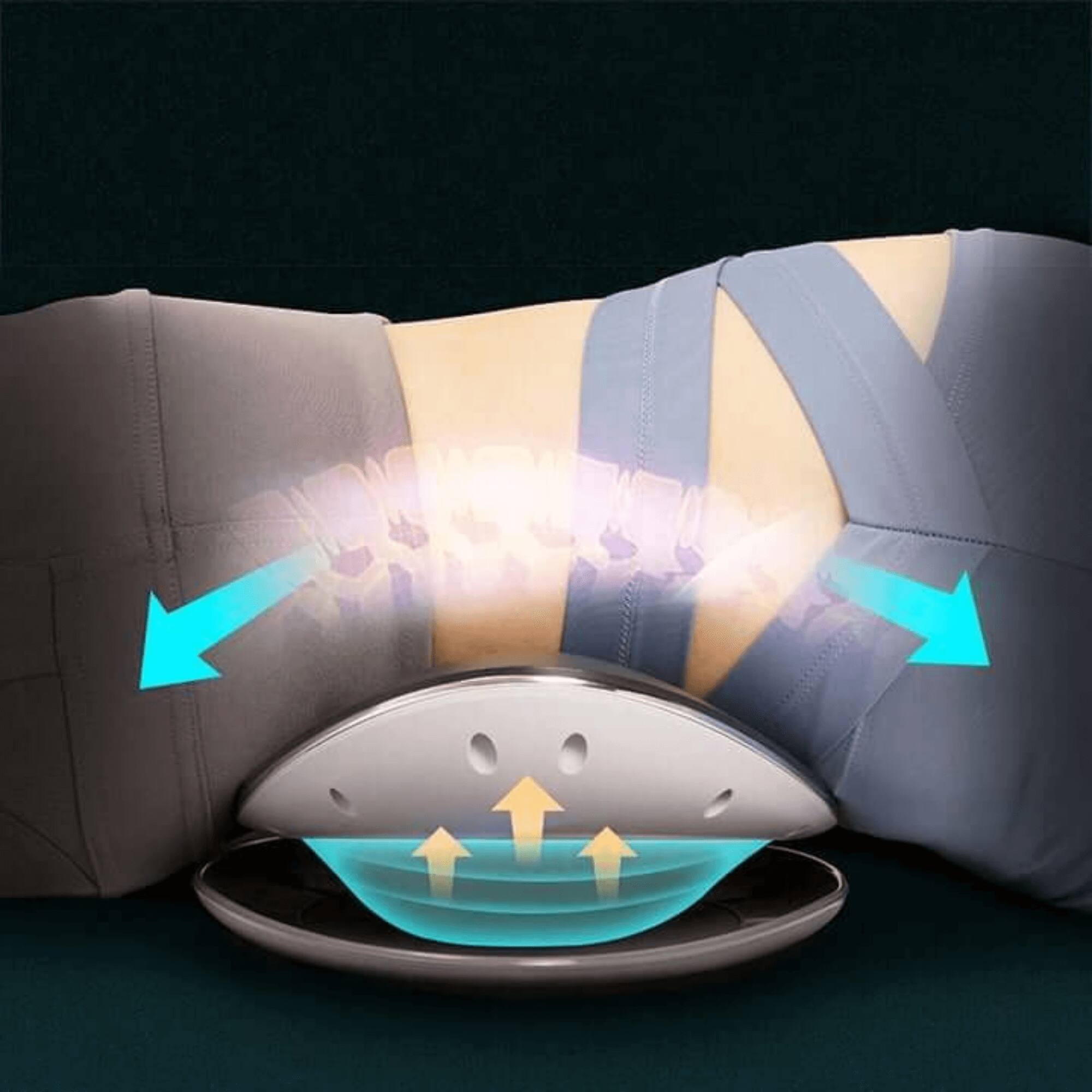 Alt View 3. Bella2Bello - Wilton Professional Lower Back Stretcher & Massager with Heat Function.
