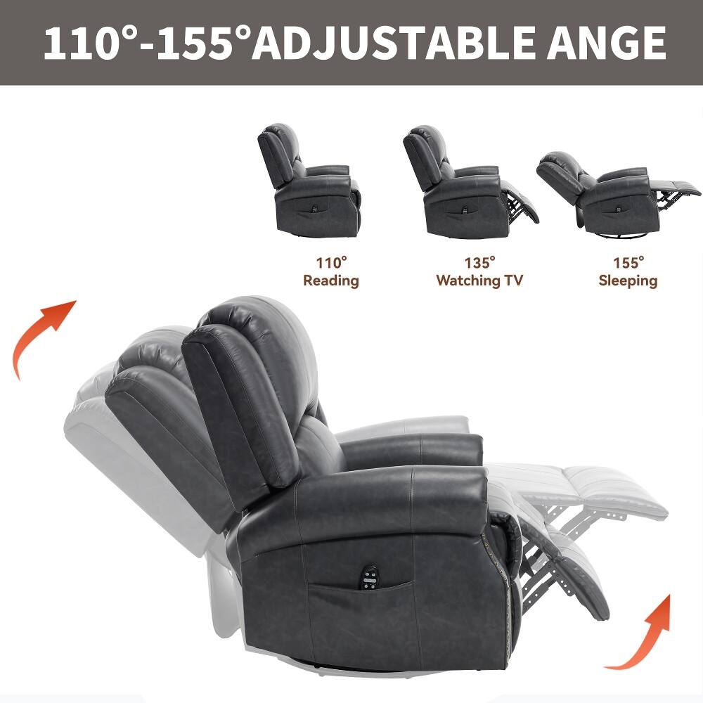 110°-155° ADJUSTABLE ANGLE

110° Reading
135° Watching TV
155° Sleeping