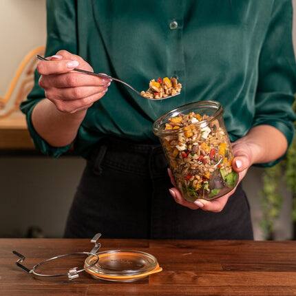 Alt View 2. Le Parfait - Bistrot - 225ml French Glass Canning Jar w/Glass Lid & SS Clips, 8oz (Pack of 4).