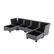 Back. Kadyn - U-Shaped 6-Seat Sectional, Convertible Modular Design with Chaise and Storage Ottoman, Gray - Gray.